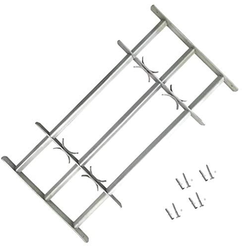vidaXL Reja de Seguridad para Ventanas Ajustable con 2 Travesaños 1000-1500mm, 3 Querbalken