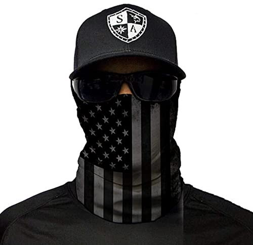 SA Fishing Face Shield Halstuch - viele verschiedene Designs - Multifunktionstuch Schutzmaske Totenkopf Schal Gesichtsmaske Sturmhaube Bandana Ski Motorrad