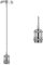 Licperron Vintage Pendant Light Fitting Kit, Chrome Braided Flex Ceiling Lamp, E27 Light Fitting Kit - Chrome. 1pack