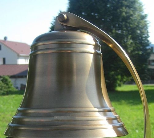 The Metal Magician Glocke aus massivem antikem Messing, zur Wandmontage, ideal für Abendessen, drinnen, draußen, Schule, Bar, Empfang, letzte Ordnung und Kirche, 12,7 cm