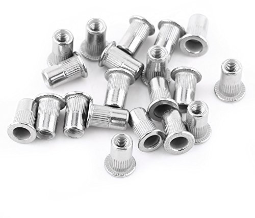 Remaches Roscados, Akozon tuercas de remache cabeza plana cabeza plana roscada ciega remache tuerca inserto Rivnut tuerca tornillo acero inoxidable(M8)