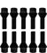 10 Radschrauben Radbolzen schwarz Kegelbund M12x1,25 36mm