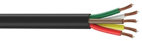 CABLE ELECTRIQUE AUTO SOUPLE 5 FILS DE 0,5 A 2,5 mm² - 5 x 0,75 mm² (50 M)