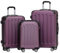 BEIBYE 2045 Zwillingsrollen 3tlg. Reisekoffer Koffer Kofferset Trolleys Hartschale in 14 Farben (Violett)