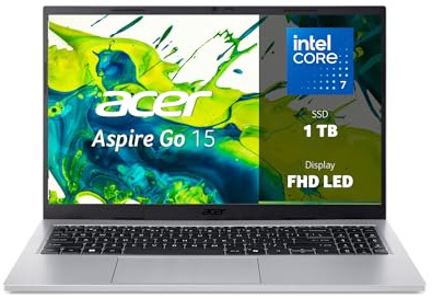 Acer Aspire Go 15 AG15-72P-78E4 Notebook PC Portatile 15.6 FHD | Intel Core 7 150U, RAM 32 GB DDR4, 1024 GB PCIe NVMe SSD, Scheda Grafica Intel Graphics, QWERTY, Windows 11 Home, Silver