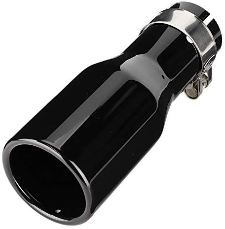 KSTE Cola de Escape Coche, Coche Universal del Tubo de Escape de Cola Consejos silenciador de Acero Inoxidable Garganta con Abrazadera 54-76-200mm