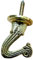 S & S International Ornate Ceiling Screw-in Hook, Brass Plated Heavy Duty Light Ceiling Rose Hook, 55mm