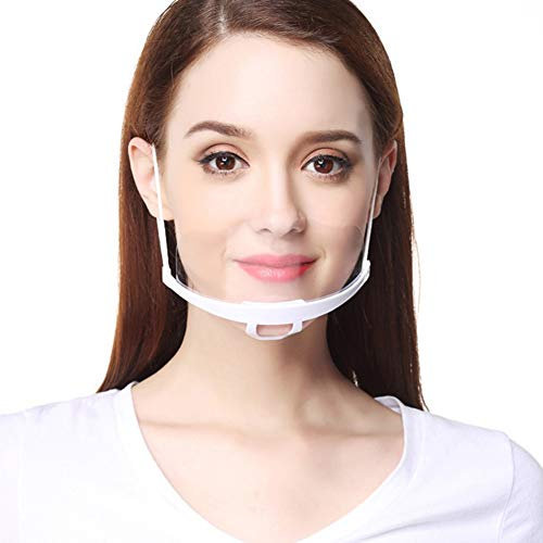 FEOYA Gesichtsschutzschild 30 Stück Kunststoff Visier Anti-Splash Transparent Schutzvisier Hygiene Schutzschirm für Restaurant Küche Gastronomie