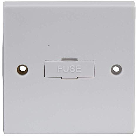 Invero 1 Gang Spur Wall Switch 13 Amp Fused Connection Unit Unswitched - Standard Square White