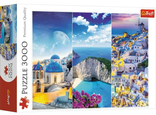 Trefl, Puzzle, Griechischer Urlaub, 3000 Teile, Premium Quality, für Erwachsene und Kinder ab 15 Jahren