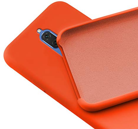 N NEWTOP Custodia Cover Compatibile per Huawei Mate 10 Lite, Ori Case Guscio TPU Silicone Semi Rigido Colori Microfibra Interna Morbida (Arancione)