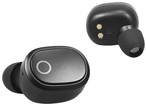 groov e Music Buds - Wireless Bluetooth In-Ear Earphones - Earbuds with Built-in Mic, Hands-Free Calling, Charging Case, & Voice Assistant - 18hrs Audio Playback - Black