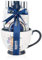 BRUBAKER Cosmetics 5-tlg. Einhorn Bade- und Dusch Set Colorful Rainbow - Geschenkset mit Vanille Lavendel Duft in XXL Kaffeebecher Blau Weiß