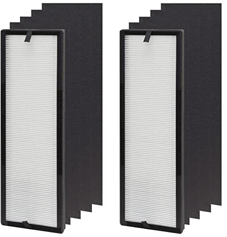 Lhari NEA-F1 True HEPA filtro di ricambio e filtro al carbone attivo NEA-C1, compatibile con purificatore d'aria Eureka NEA120 e Toshiba CAF-W36USW, confezione da 2