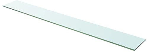 SKM Placa de cristal transparente 110 x 15 cm