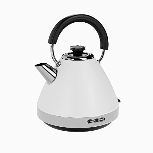 Morphy Richards Venture White Pyramid Kettle - 1.5L - 3kW Rapid Boil - 100134