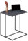 IDIMEX Beistelltisch VITORIO im minimalistischen Design, eleganter Wohnzimmertisch mit Metallgestell in C-Form, Schlichter Couchtisch in grau/grau