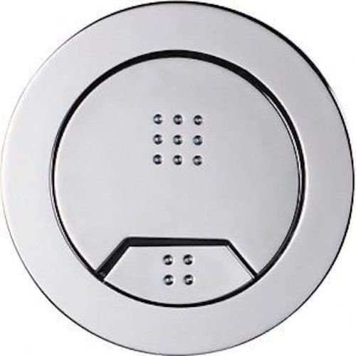 Excel Home Toilet Flush Button Replacement for Cistern- Dual Button Toilet Flush Buttons - Pneumatic Technology - Fingerprint Resistant Compatible with Air Houses - 72mm Front (Chrome)