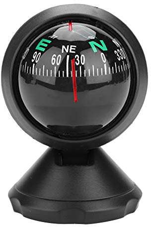 Greensen Marine Military Electronic Navigation Ball Compass, Adjustable for Car and Boat, Black