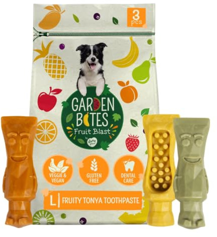 duvoplus, Garden Bites Fruity Tonya Toothpaste 13,5 cm – 3 Stück gemischte Farben, PetFood, Futter, Leckereien, Snack, Krokette, Kekse, Hund