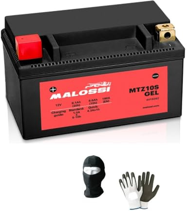 KOMPATIBEL MIT KAWASAKI Vulcan S ABS (EN650ABDA) 650 2015 bis 2022 GEL-Batterie Malossi YTZ10S bereits gebrauchsfertig aktive Batterien 8,6 Ah Ampere 12 Volt für Motorrad Roller