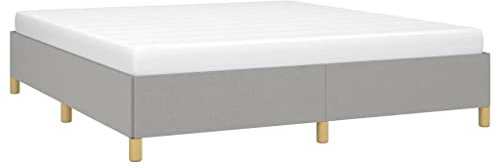 vidaXL Cadre de lit sans Matelas Gris Clair 160x200 cm Tissu