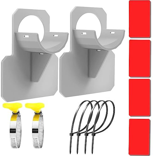 Supports de Tuyau de Piscine en Plastique, 2 Pièces Support pour Tuyau D'eau de Piscine, Empêche Le Tuyau de Tomber, Outils de Jardin et Accessoires, pour Tuyaux de Piscine Inférieurs à Ø38mm, Gris