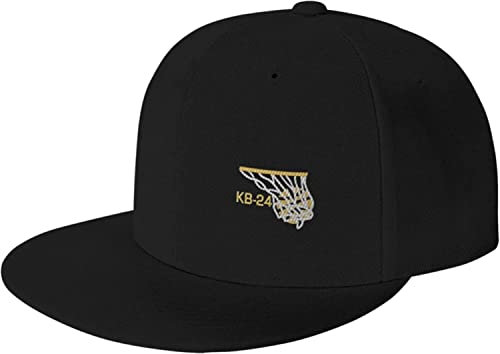 LOUJIN Kobe Kb-24 Unisex Snapback Hüte Einstellbare Hip Hop Plain Dad Baseball Cap Flat Brim Bill für Männer Frauen, Fotofarbe, One size