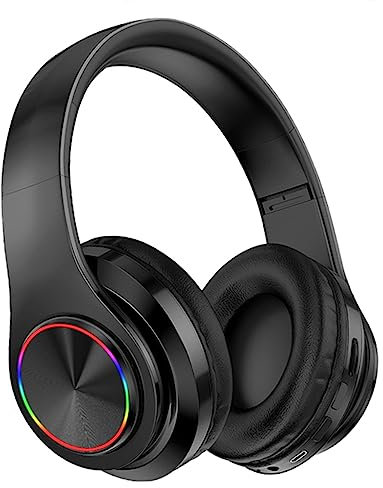 Bluetooth Headphones Over-Ear, Foldable Wireless and Wired Stereo Headset Micro SD/TF, FM for Cell Phone,PC,Soft Earmuffs &Light Weight for Travel/Office/Cellphone/PC