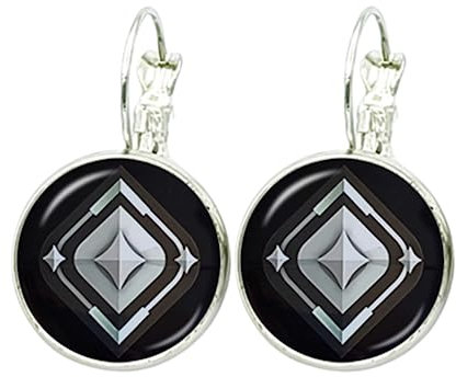 Game Glass Earring Valorant Astra Killjoy Jett Sova Cypher Women Man Crystal French Hook Earrings for Fans Gift