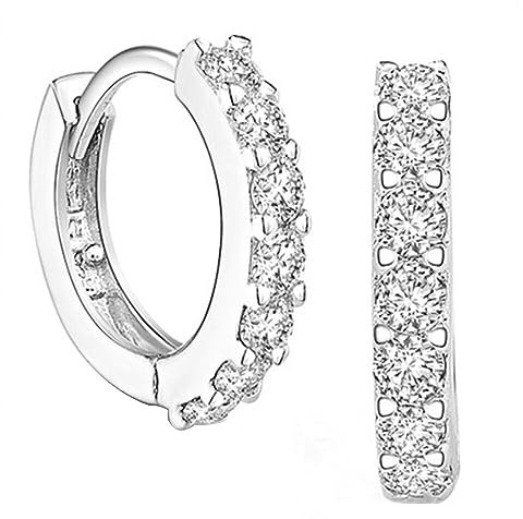 Nuovi orecchini, gioielli daper donna, strass in argento sterling, orecchini a cerchio con diamanti per, molto pratici e popolari