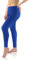 sesto senso Legging en Viscose Femme Fille Coloré Bleu Jambes Longues Fitness Yoga Pantalon de Sport L Blue