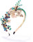 IYOU Braut Hochzeit Stirnband Grün Funkelnd Kristall Hair Bands Schmetterling Prom Brautjungfer Gast Haarschmuck für Frauen
