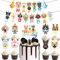 24 Stück Hund Geburtstag Decorations,Hunde Cupcake Topper Hunde Muffin Dekorationen Dog Theme Birthday Decorations Geburtstag Kuchen Dekoration für Kinder Baby Party Dekorationen