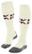FALKE Damen Skisocken SK4 Advanced W Kh Wolle Funktionsmaterial warm dünn 1 Paar, Weiß Off-White 2040 Stripe, 41-42