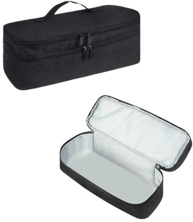 Henkel Für Taschen Doppelschichtige Reise-Tragetasche für Haartrockner, Wasseraufbewahrung, Organizer, Tasche, kompatibel (Tasche) Kleine Taschen Anime (Black, One Size)