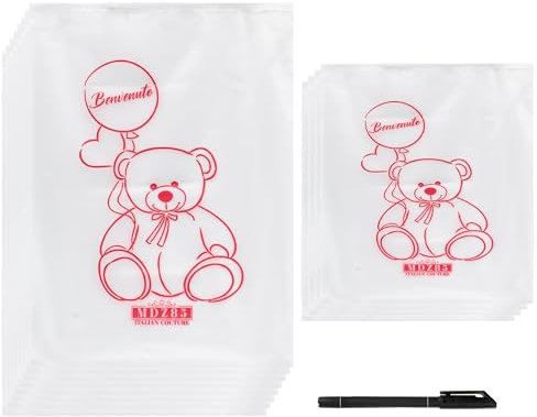 8 Buste Cambio Neonato Ospedale - Sacchetti Corredino Parto per Nascita Bimbo e Bimba (Rosa)