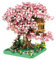 FRYAMCF Cherry Blossom Treehouse Building Blocks Set - Mini Sakura Bonsai Tree Construction Toy - Birthday Gift