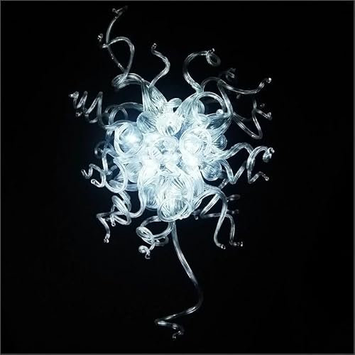 YAOYIYAO Lámpara de araña de cristal Art Déco Lámpara de cristal de Murano soplada a mano