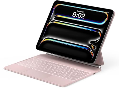 runelk Keyboard Case for iPad Pro 13-inch (M4) 2024, Magic-Style Magnetic Keyboard Case with Multi-Touch Trackpad, Floating Cantilever Stand Compatible with iPad Pro 13