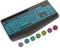Keyboard Large Print Backlit Computer Keyboards, Wired Lighted Keyboards with 7-Color Backlit, Wrist Rest, Phone Holder, Easy to Read and Type for Everyday Use, College Students, Business on Computer