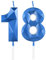 Royal Blue 18th Birthday Candles, 3D Number18 Candle for Cake, Boy Girl 18th Birthday Decorations,Sapphire Candle Topper Blue Cake Decorations for Birthday Party Wedding Anniversary Supplies