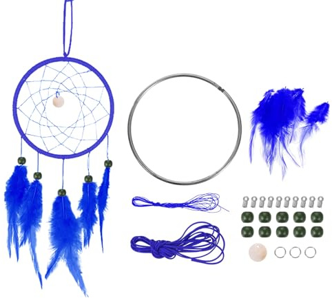 PATIKIL DIY Traumfänger-Set Herstellung von Traumfänger-Zubehör Stil 3 Blau | Handgemachte Traumfänger-Kits, Wanddekoration, Für Anfänger