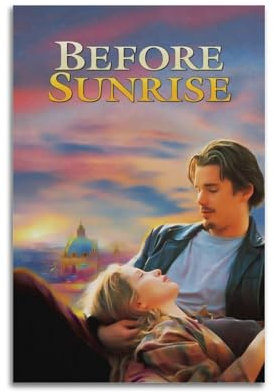 ydhgebn Poster mit Aufschrift Before Sunrise, Vintage-Poster, dekoratives Gemälde für Schlafzimmer, Wohnzimmer, ästhetisches, elegantes Poster, 30 x 45 cm, ungerahmter Stil