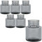 gouveo 6er Set Glasvasen Cylinrical 120 grau - Runde Moderne Blumenvasen aus Glas - Zeitlose Deko-Vasen für Zuhause, Hochzeiten, Geburtstage, Feste (VC120GR)
