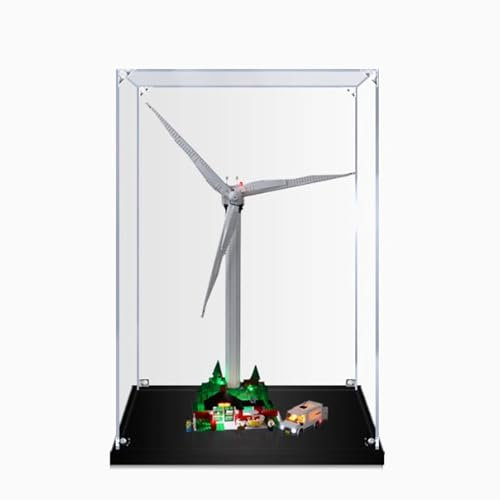Boîte de présentation en acrylique, compatible avec les éoliennes Lego 10268 - Base épaisse anti-poussière - Boîte de présentation cadeau de collection (boîte uniquement) (2 mm)