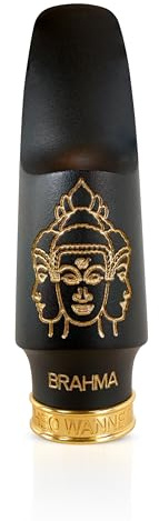 Theo Wanne Brahma Alto Saxophone Mouthpiece with Vintage-Style Hard Rubber Body, Medium-Stadium Chamber & Rollover Shark Gill Baffle for Balanced Warm & Centered Alto Sound - Size 7
