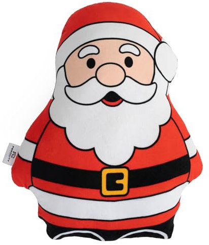 Ferocity Weihnachtskissen Nikolaus 40cm Groß; Plüsch Weihnachtsmann Kissenbezug mit Füllung Dekorative Kissenhülle Wohnzimmer Deko Winter Dekokissen Zierkissenbezüge Weich und Kuschelig [091]