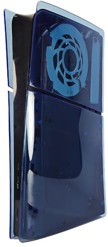 Coque de protection transparente pour console PS5 SLIM Digital Edition, pièces de rechange, accessoires pour jeux vidéo, résistant aux rayures (bleu translucide)