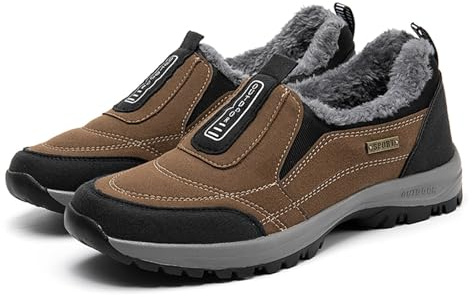 Genérico Zapatillas de deporte de exterior para hombre de mediana edad y personas mayores Botas Hombre Calzado Seguridad Botas de Nieve Antideslizantes cálidas de Invierno para Hombre